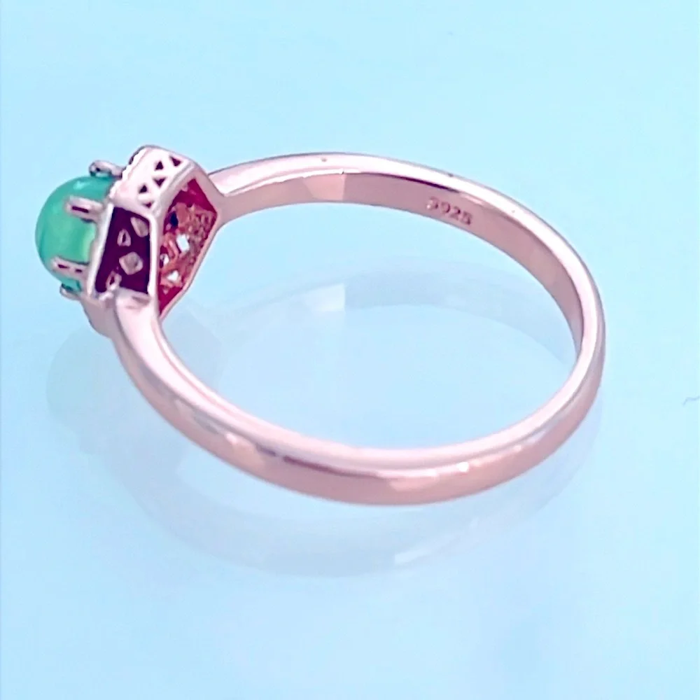 0.5ct Australian Jade 14KGP Ring